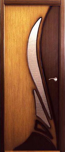 Фото двери Корона дуб радиал-орех со стеклом сильвит BELWOODDOORS купить в Гомеле