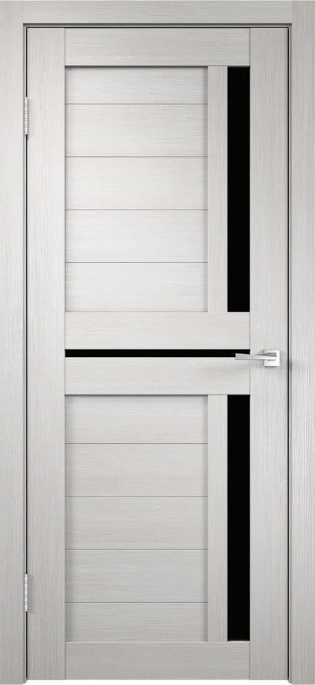 Фото двери Модель «Duplex 3» белый дуб черное стекло Веллдорис купить в Гомеле