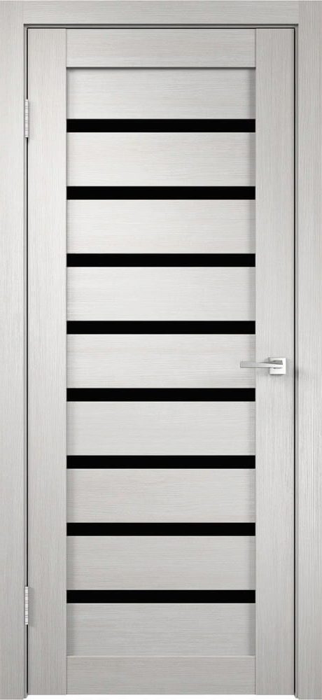 Фото двери Модель «Duplex 8» белый дуб черное стекло Веллдорис купить в Гомеле