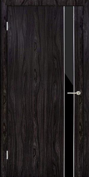 Фото двери Модель Лотос черный дуб Техно купить в Гомеле