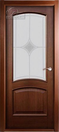 Фото двери Сорренто орех со стеклом BELWOODDOORS купить в Гомеле