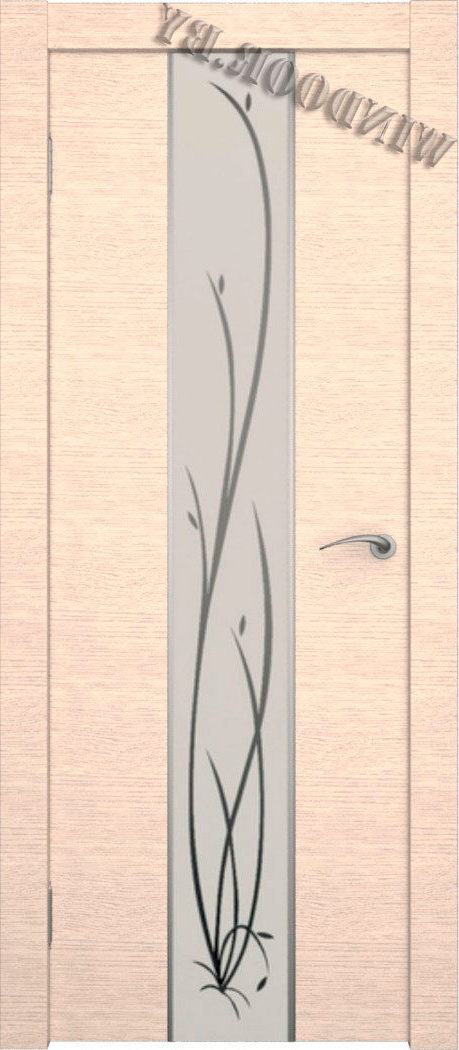 Фото двери ПО Гранд беленый дуб белое стекло Ростра купить в Гомеле