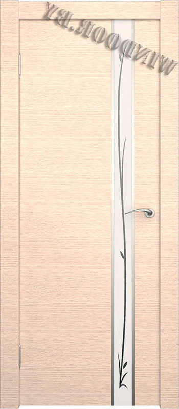 Фото двери ПО Маэстро беленый дуб белое стекло Ростра купить в Гомеле