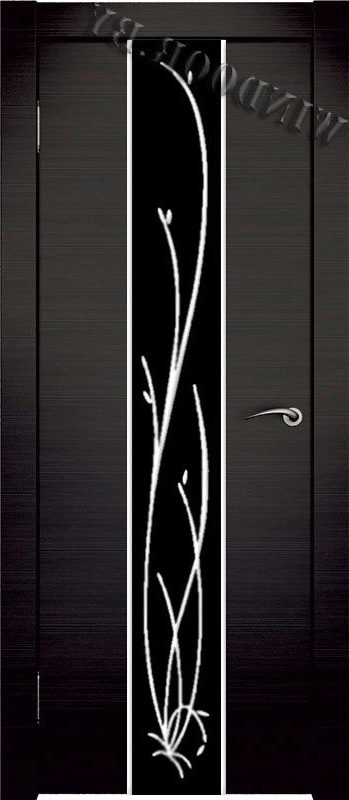 Фото двери ПО Гранд венге черное стекло Ростра купить в Гомеле