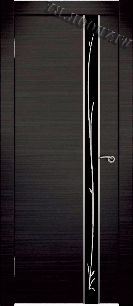 Фото двери ПО Маэстро венге черное стекло Ростра купить в Гомеле