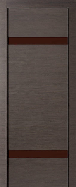 Фото двери 3Z Грей Кроскут коричневый глянцевый лак ProfilDoors купить в Гомеле