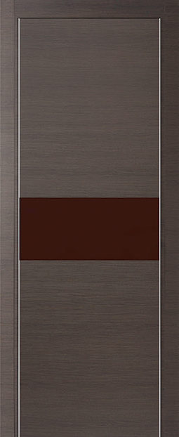 Фото двери 4Z Грей Кроскут коричневый глянцевый лак ProfilDoors купить в Гомеле