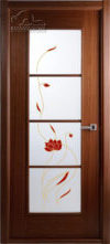 Фото двери Модерн Люкс орех со стеклом BELWOODDOORS купить в Гомеле
