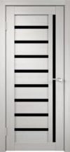 Фото двери Модель «Duplex 9» белый дуб черное стекло Веллдорис купить в Гомеле