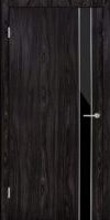 Фото двери Модель Лотос черный дуб Техно купить в Гомеле