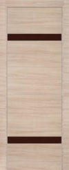Фото двери 3Z Капучино Кроскут коричневый глянцевый лак ProfilDoors купить в Гомеле